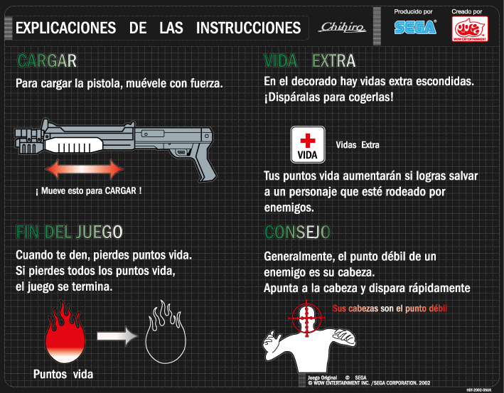 The House of the Dead 3 instructions - spanish version - Image 2